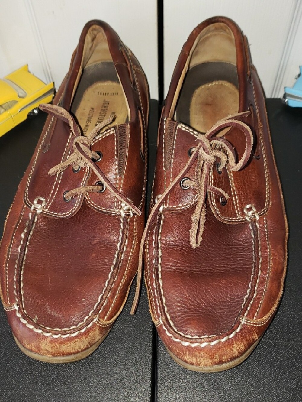 Johnston & Murphy Brown Leather Slip-On Loafers